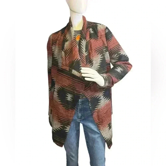 Jack by BB Dakota Women’s Tribal/Aztec Open Cardigan Size M. - Picture 2 of 13